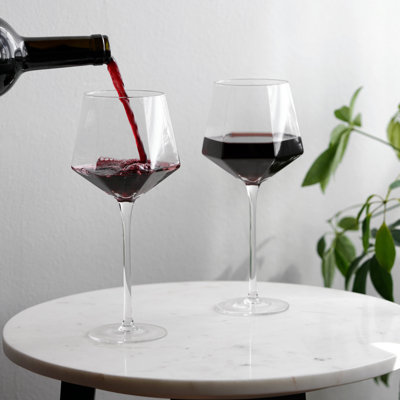 Seneca Diamond Crystal Wine Glasses