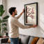 Cherry Blossom Branch Japandi - Framed Print-1706802676-1706802677