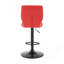 Tabouret de bar pivotant réglable en similicuir rouge