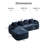 Chenille Boneless L-shaped Sectional Sofa With Curved Armrests And 4 Pillows, , Space-saving Compressed Design, Left-facing-1790057362