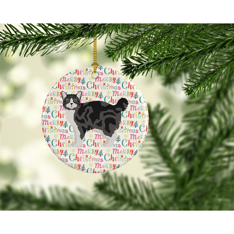 Ornement suspendu Manx Cat Christmas
