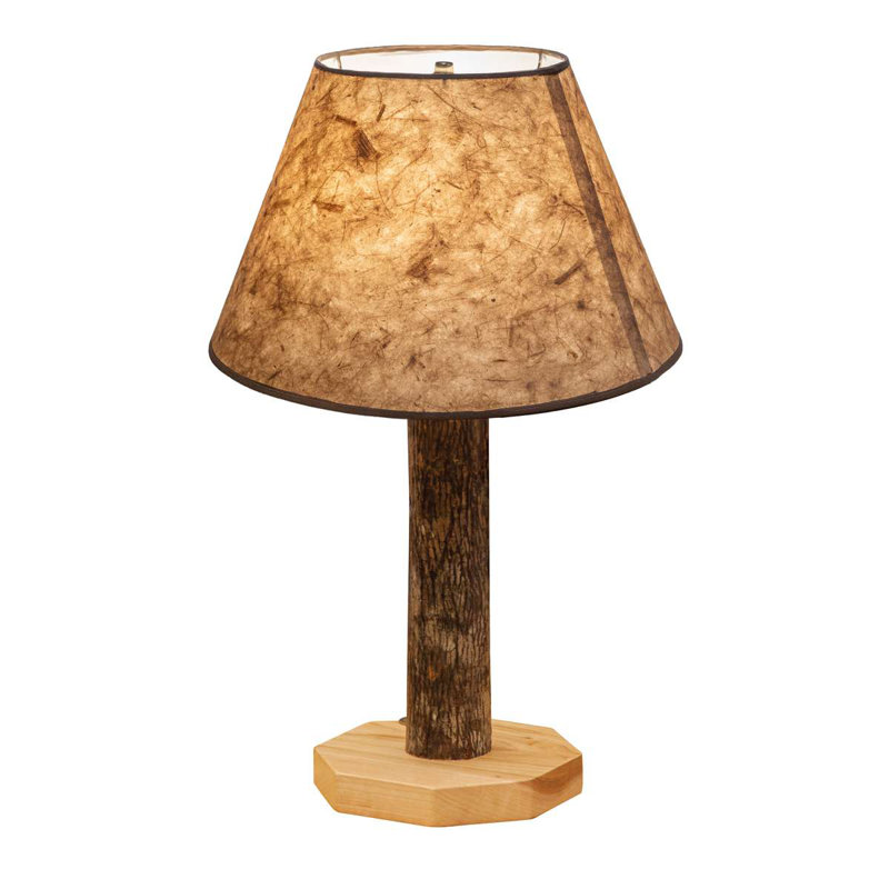 Fireside Lodge Hickory Log Table Lamp without Lamp Shade, No Shade Included