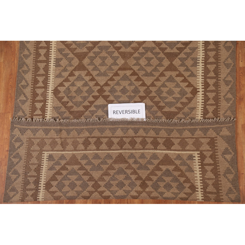 Tapis oriental réversible en laine Kilim 5 x 8 po