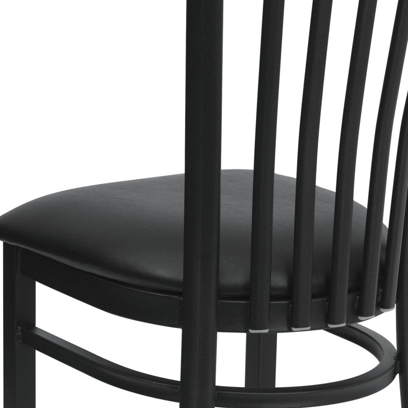 Chaise rembourrée Prompton, Noir
