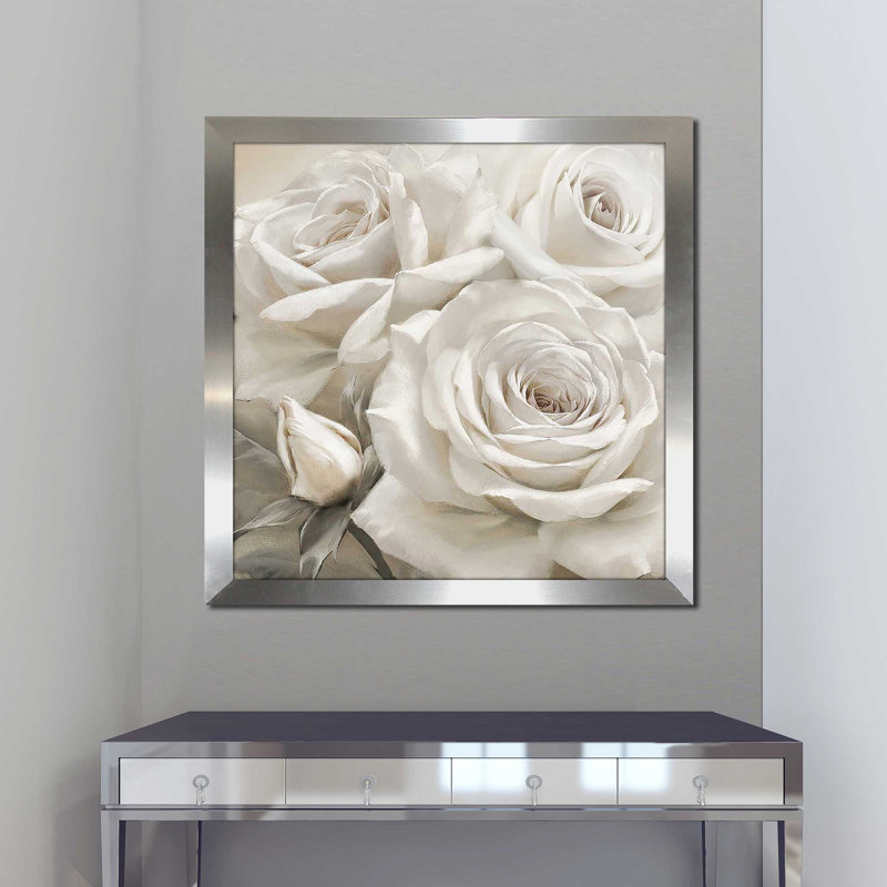 «Dreamy I Trio (Square)» par Iorg Levashov, reproduction, Encadrement argenté, H 37,5 po x l 37,5 po x P 1 po