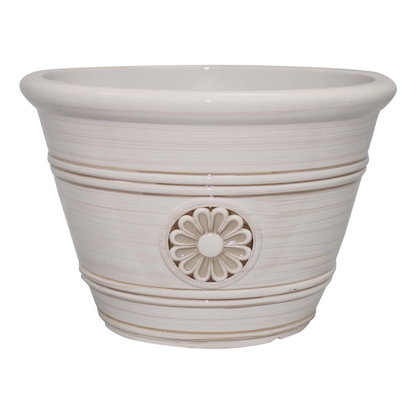 15.25" Modesto Resin Planter, Ivory