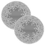 Camela Polyester Floral Round Doily