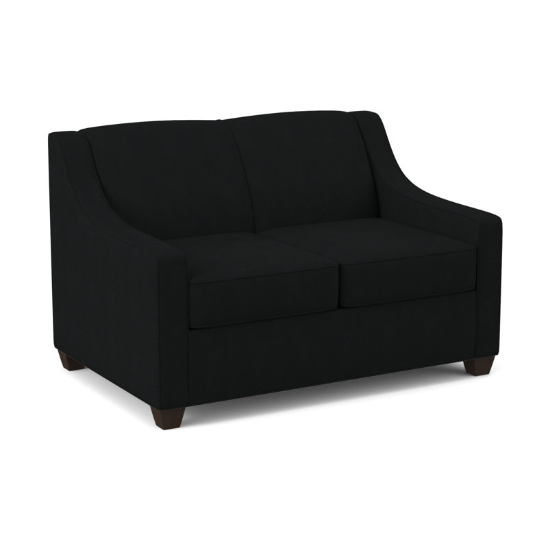 Phillips 52" Square Arm Sofa Bed with Reversible Cushions, Cafelle, Dillon Black