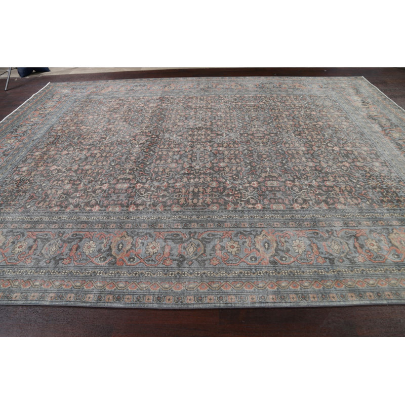 Tapis oriental en laine bleu