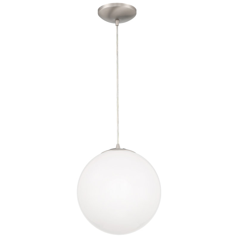 Arwa 1 - Light Single Pendant, Brushed Steel, 17" H x 15.75" W x 15.75" D