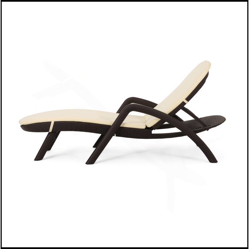 Mikael Chaise Lounge With Cushion, Light Yellow