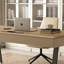 Bureau rectangulaire en bois manufacturé brun-1424688555
