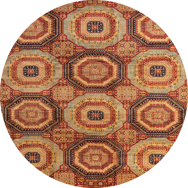Moroccan Indoor Rug, Round 4'