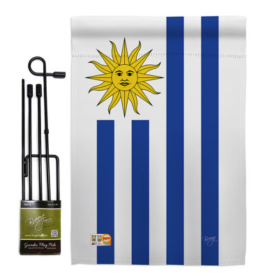 Ensemble de 2 côtés 1 pi 7 po x 1 pi 1 po en polyester à 2 côtés uruguay