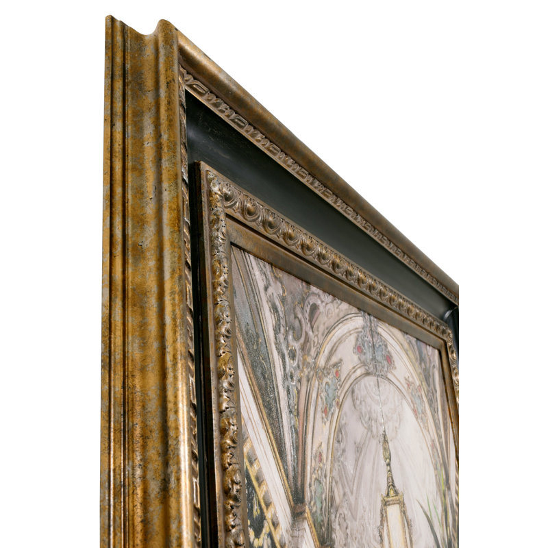 Le Beau Giclee by AFD Home 11157417 Palace Interior in an Elegantly Grand Frame, 36-Inch by 48-Inch Canvas, 51-Inch by 62-Inch Frame