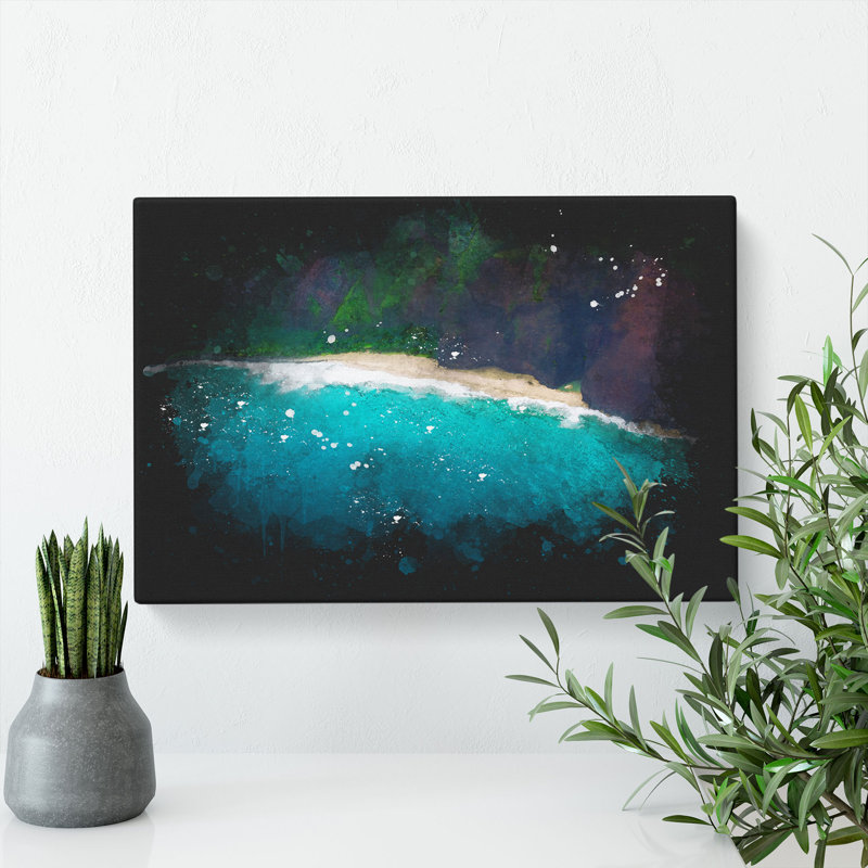 Beach In Hawaii - Wrapped Canvas, 40cm H x 60cm W x 3cm D