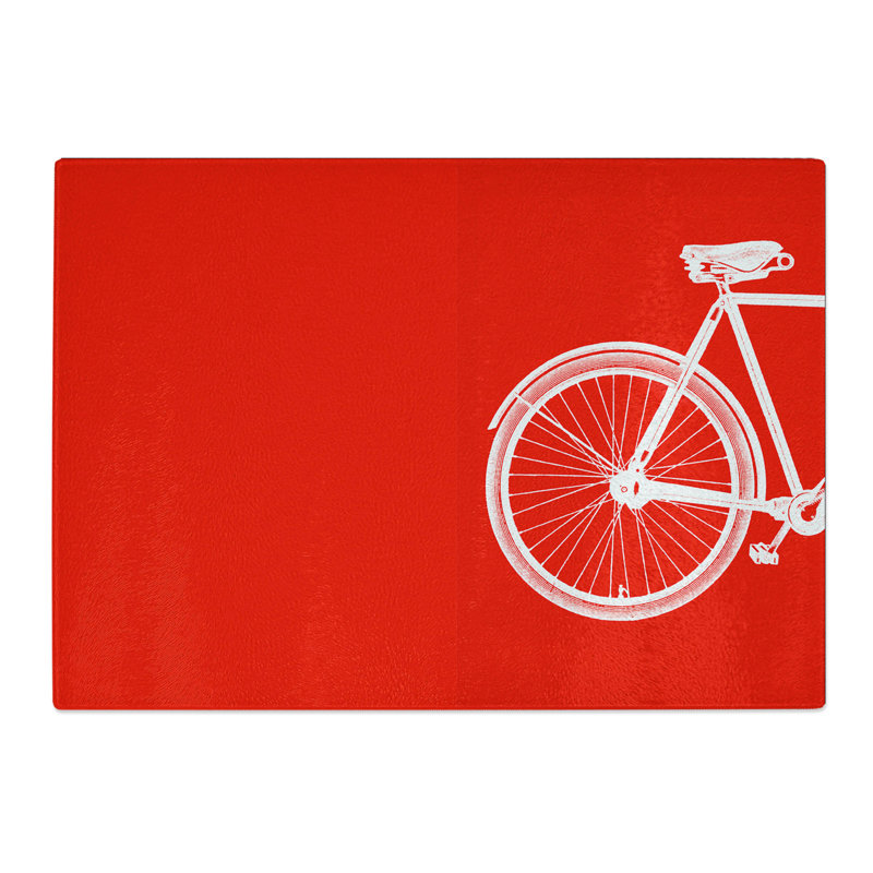 Bicycle Abstract No.1 Chopping Board, 0.4cm H x 20cm W x 28.5cm L