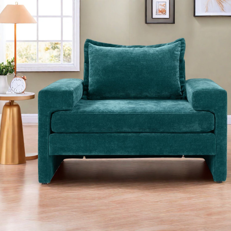 Chaises d'appoint ergonomiques en chenille, design spacieux, style moderne pour la maison