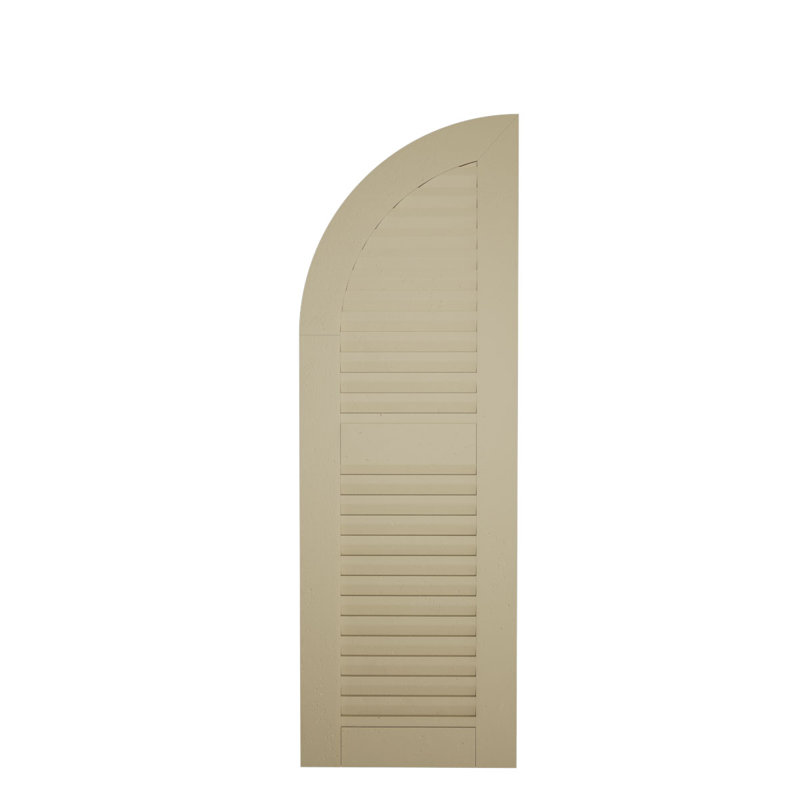 Timberthane deux persiennes égales avec volets en faux bois à dessus en arche (par paire), 70", 18"
