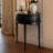 Black Solid + Manufactured Wood Console Table