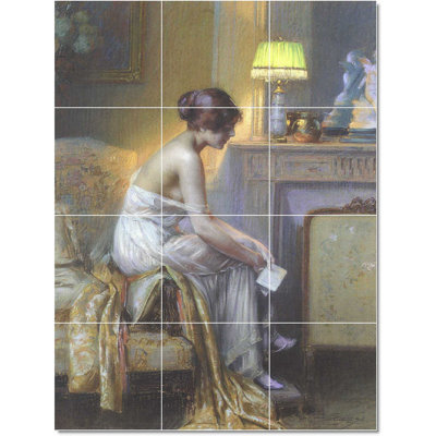 24" x 32" Ceramic Painting Decorative Mural Tile 8" x 8"