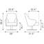Fauteuil pivotant en similicuir 28 po Rania-108279982