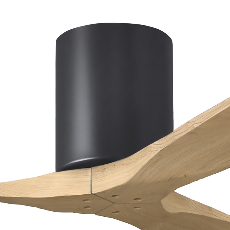 Irene Ceiling Fan, Matte Black, Light Maple Tone, 60"