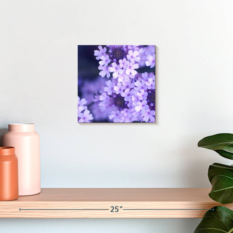 Harnek fleurs mauves, H 10 po x l 10 po
