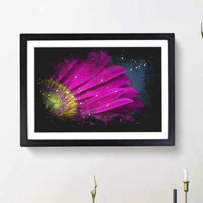 Bright Pink Gerbera Flower - Picture Frame Painting Print