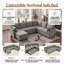Canapé modulaire en U 109,9 po Chenille-2053591490