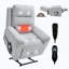 Fauteuil inclinable à double moteur à position infinie jusqu'à 350 LBS Leatherair, mécanisme de mouvement robuste avec massage par vibration à 8 points et chauffage lombaire