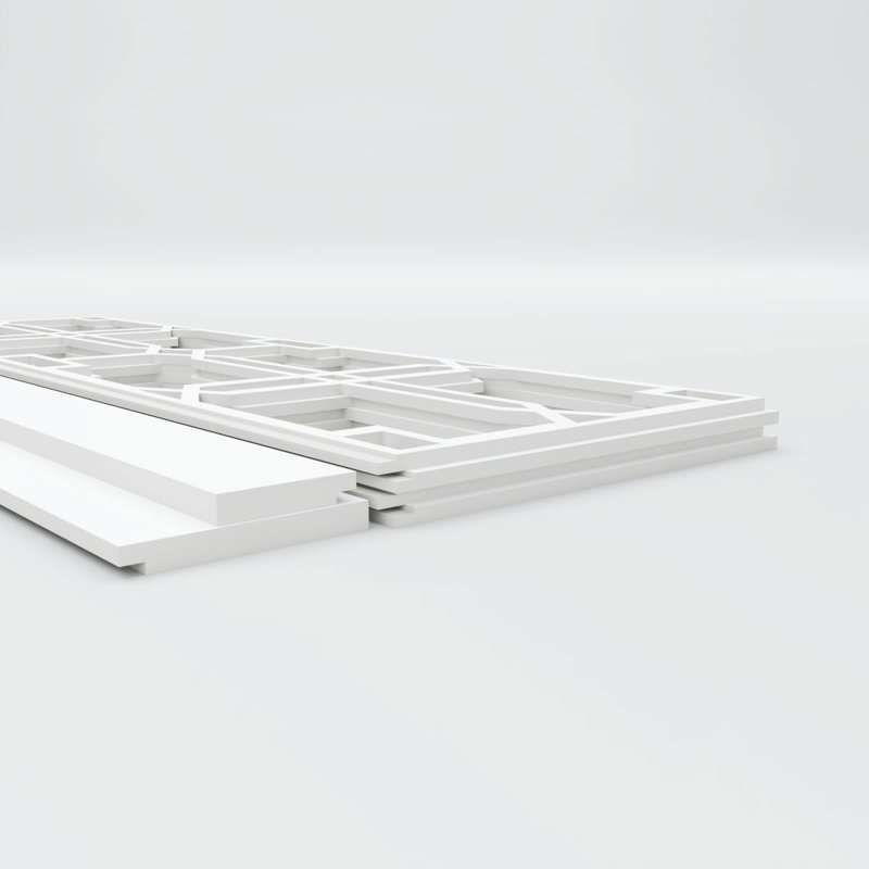 Ensemble de lambris en PVC Englewood, H 36 po x l 94,5 po x P 0,625 po