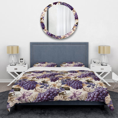 Tuscan Vineyard Vines Floral Duvet Cover