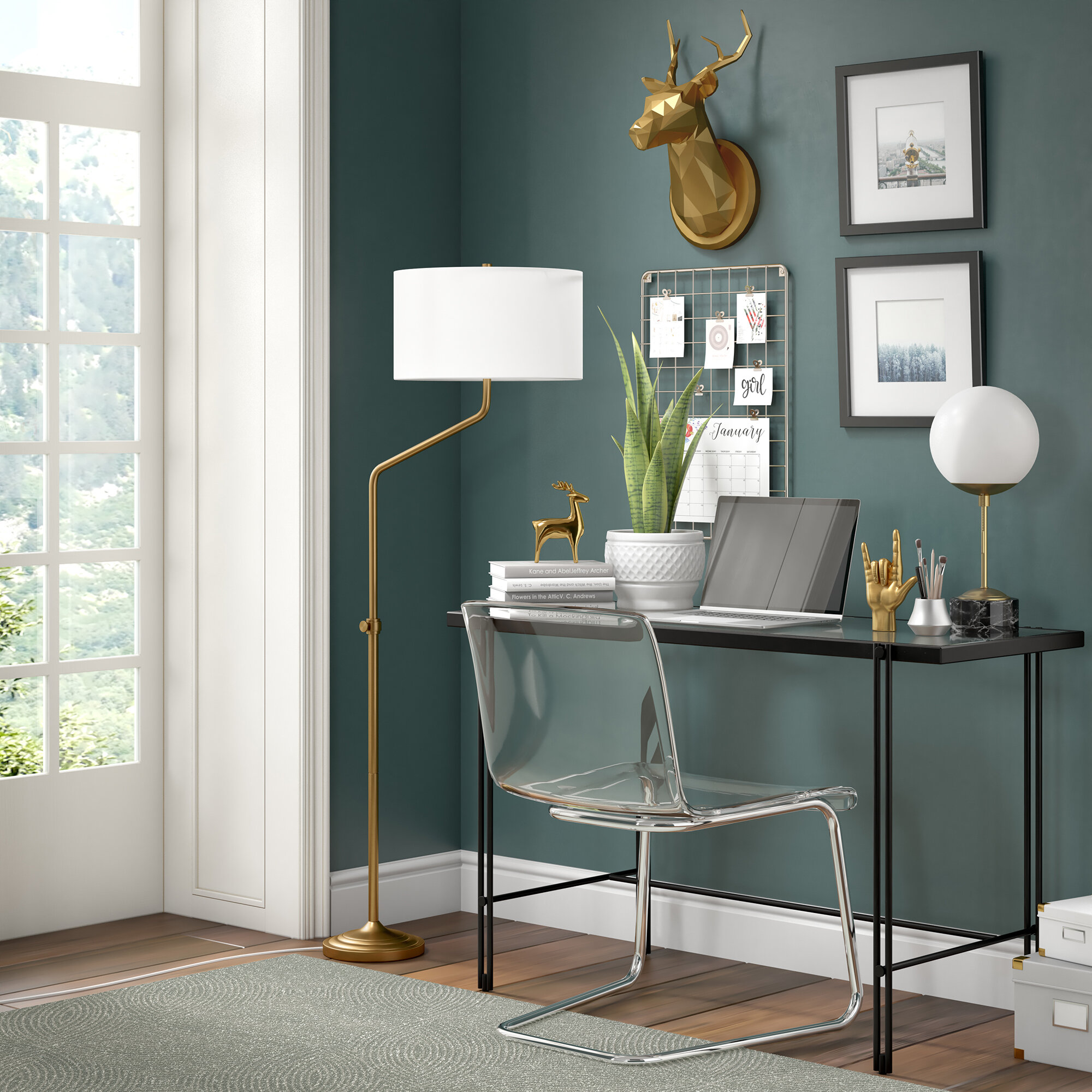 Wayfair 65-69 Inches Gold Floor Lamps You'll Love in 2023