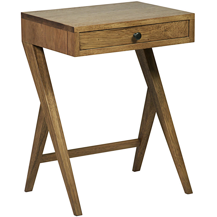 Peter Solid Wood End Table with Storage