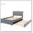 Full Velvet Upholstered Platform Bed With Twin Trundle-426826841