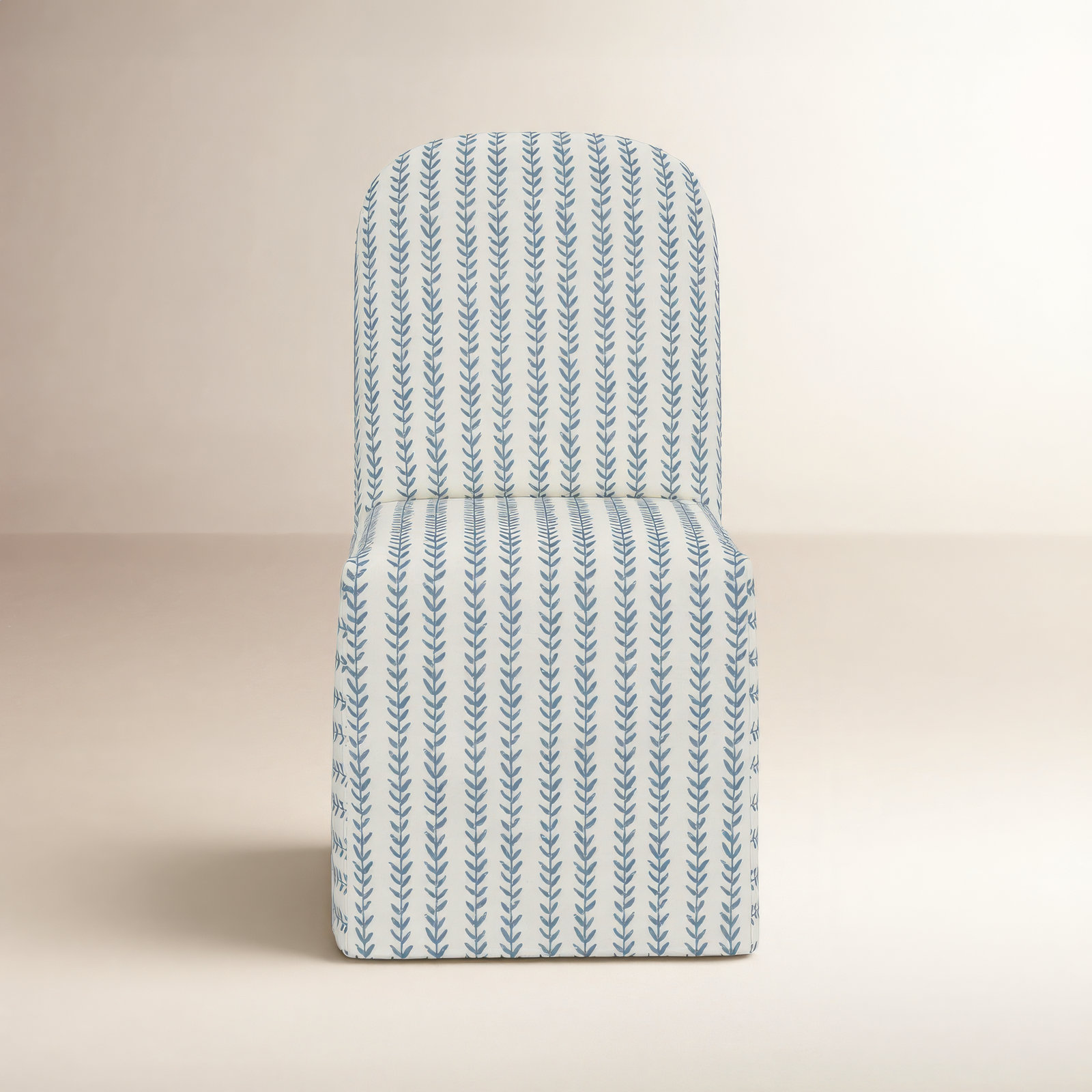 Velma Dining Chair, Vine Stripe Dusty Blue