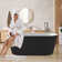 59'' x 30'' Freestanding Contemporary Soaking Acrylic Bathtub with Overflow and Drain