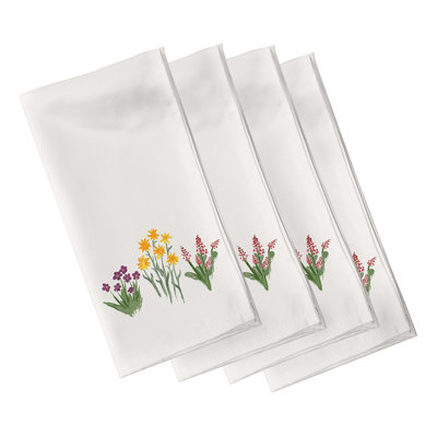 Cesareo Polyester Floral Square Napkin