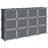 vidaXL Storage Cube Organizer Black Polypropylene Large Modular