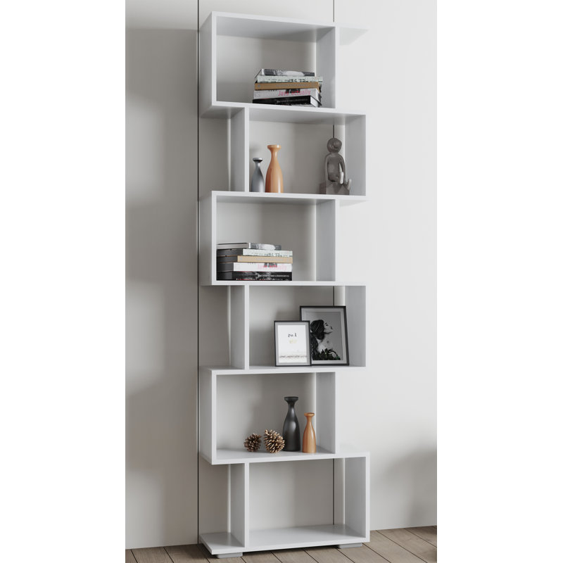 Palusa 196.1cm H x 60cm W Standard Bookcase, White