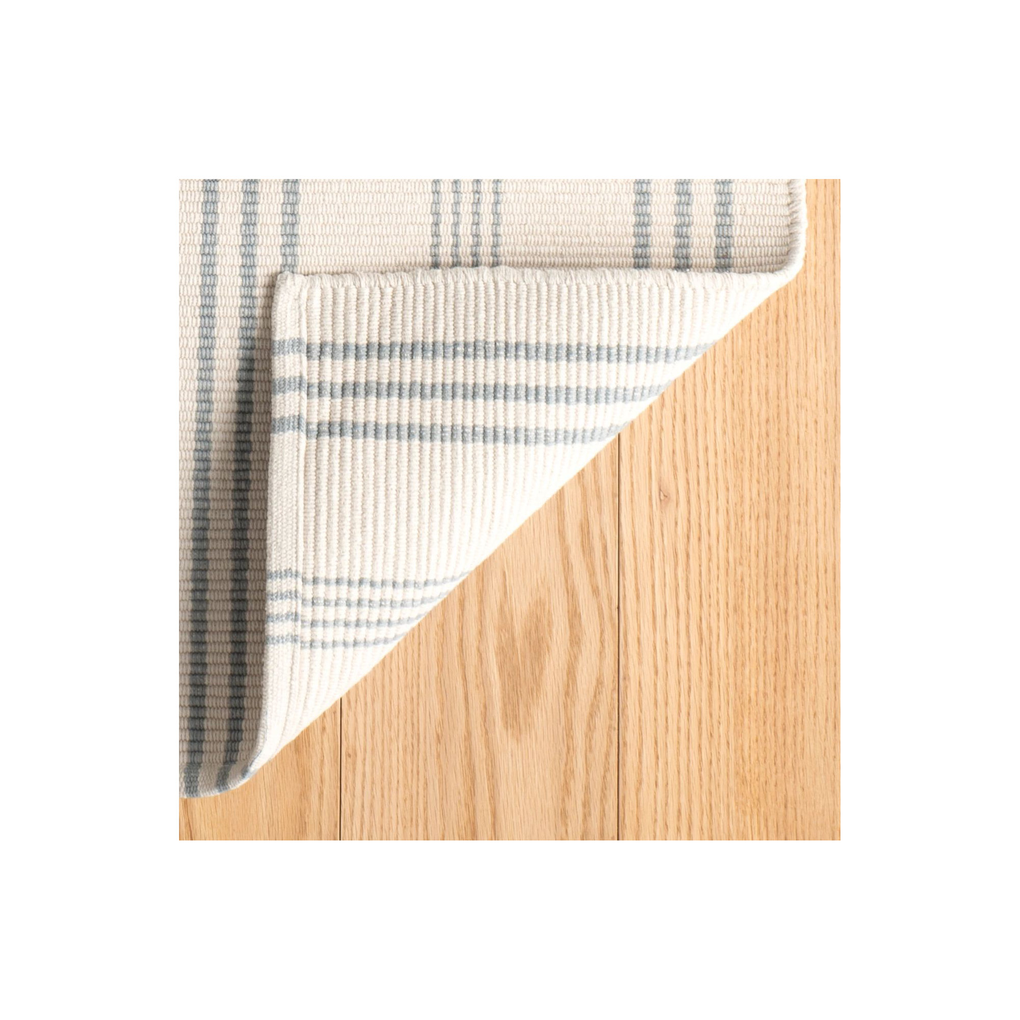 Swedish Stripe Handwoven Cotton Rug, Rectangle 4' x 6'