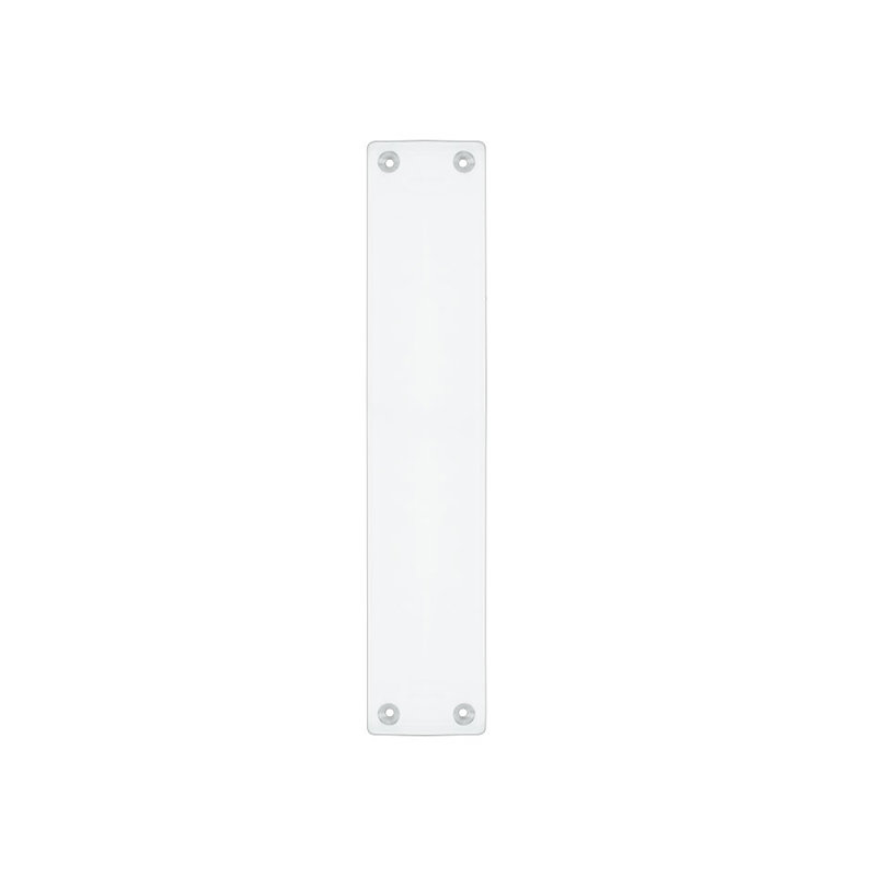 Finger Back Plate, 30cm H x 6cm W x 0.1cm D, Polished Chrome