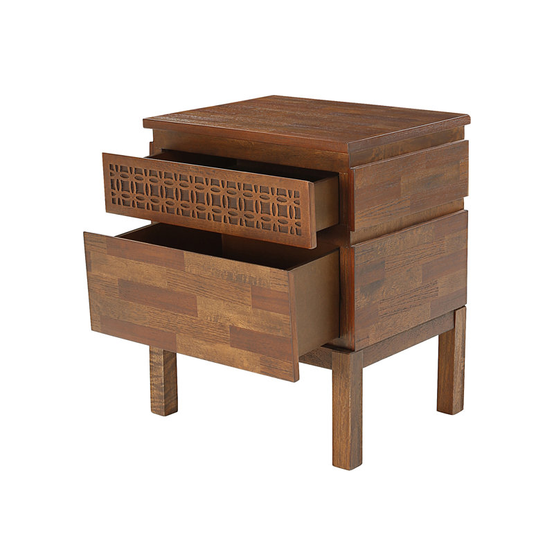 Behling 50 cm W Bedside Table, Brown