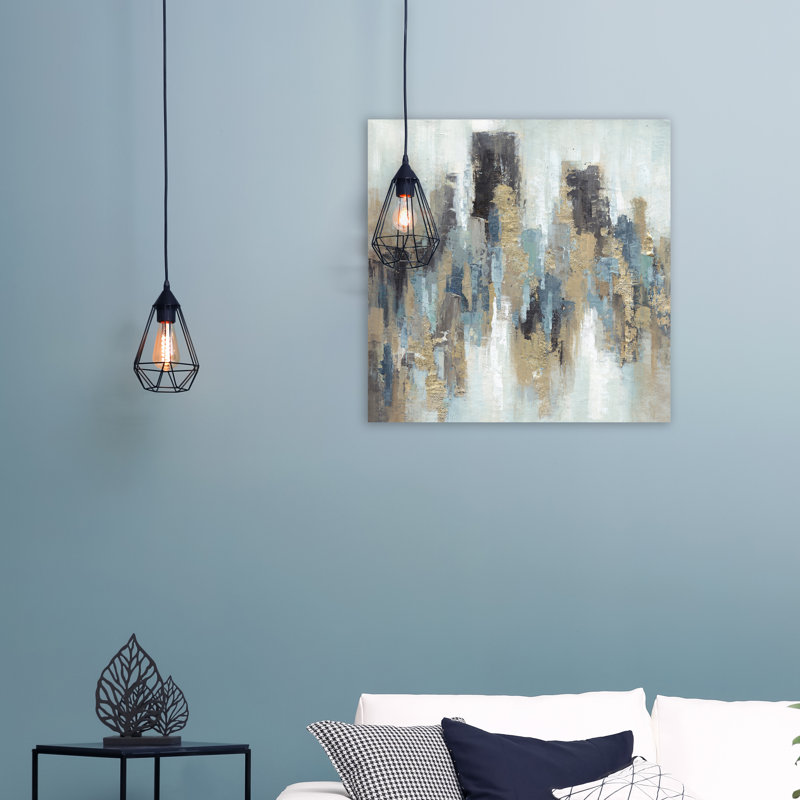 Art moderne moderne - peinture sur toile tendue, H 30 po x l 30 po x P 2 po