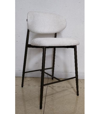 Fabric Bar Stools with Metal Legs Set of 2