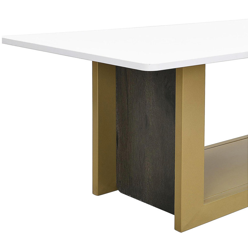 Vibe Haus, ensemble de 2 tables basses modernes et lumineuses, console de télévision moderne, tables centrales en bois avec plateau spacieux, armoire de rangement et tablettes réglables ouvertes pour le salon