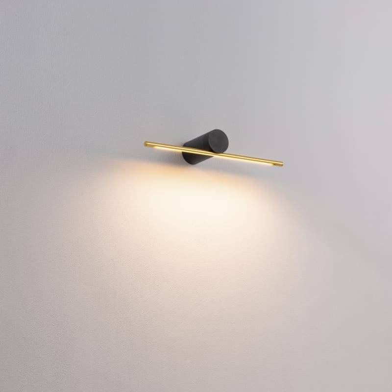 UltraBeam 6 Watt LED Black and Gold Finish Picture Wall Light 500mm Wide