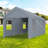 12' X 20' Heavy Duty Carport Canopy, Portable Garage For Boats & Vehicles. Galvanized Steel Frame, Fade Pe Cover, 2 Doors, 4 Vent Windows, Easy Assembly, Grey Heavy-duty With Strong Frame. Ventilated