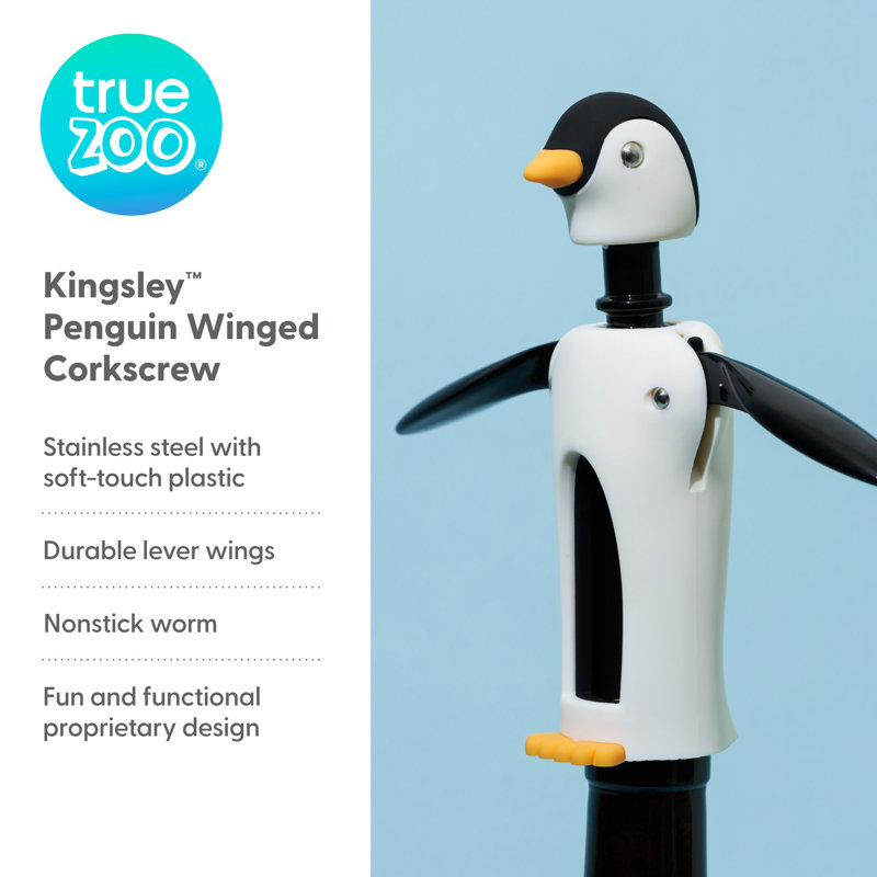 Penguin Design Soft-Touch Winged Corkscrew Wine Opener